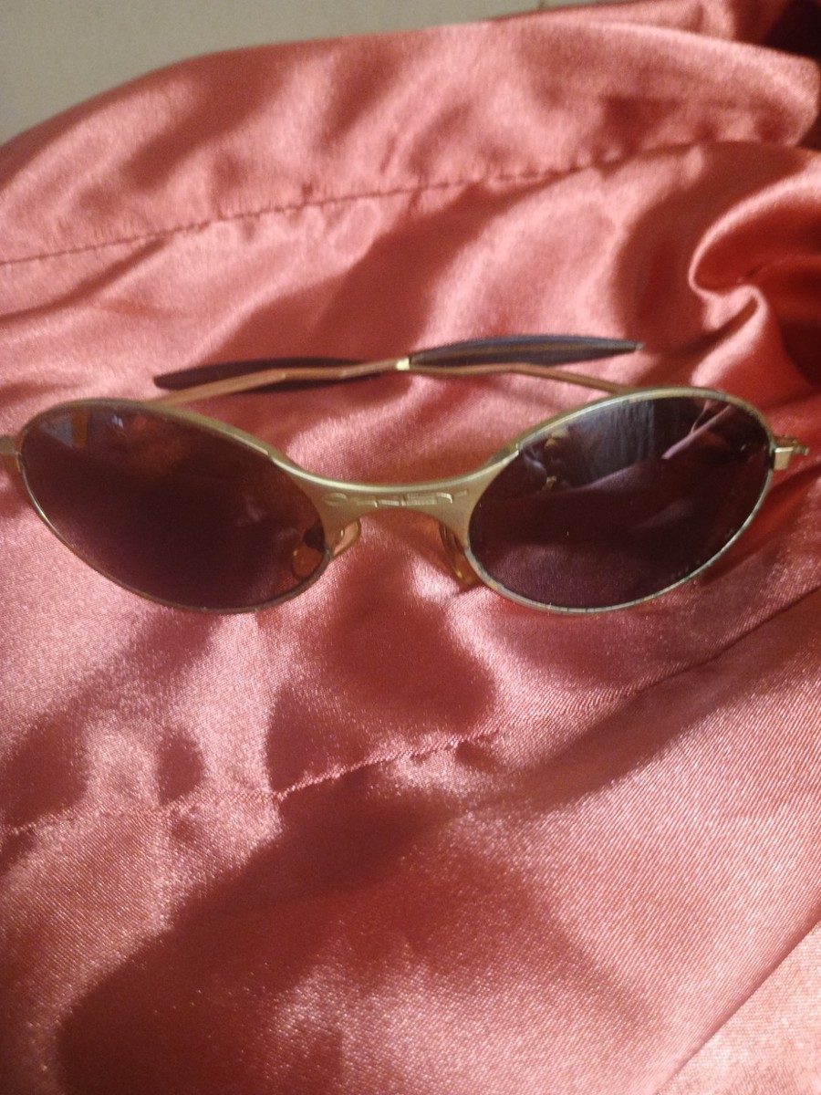 小物 90s Oakley T Wire Titanium Oval y2k Oakley E-Wire 1.0 Gen 1 Titanium Sunglasses - Hammer Stems
