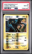 2008 POKEMON DIAMOND & PEARL LEGENDS AWAKENED #8 LUXRAY-REV.FOIL PSA 8