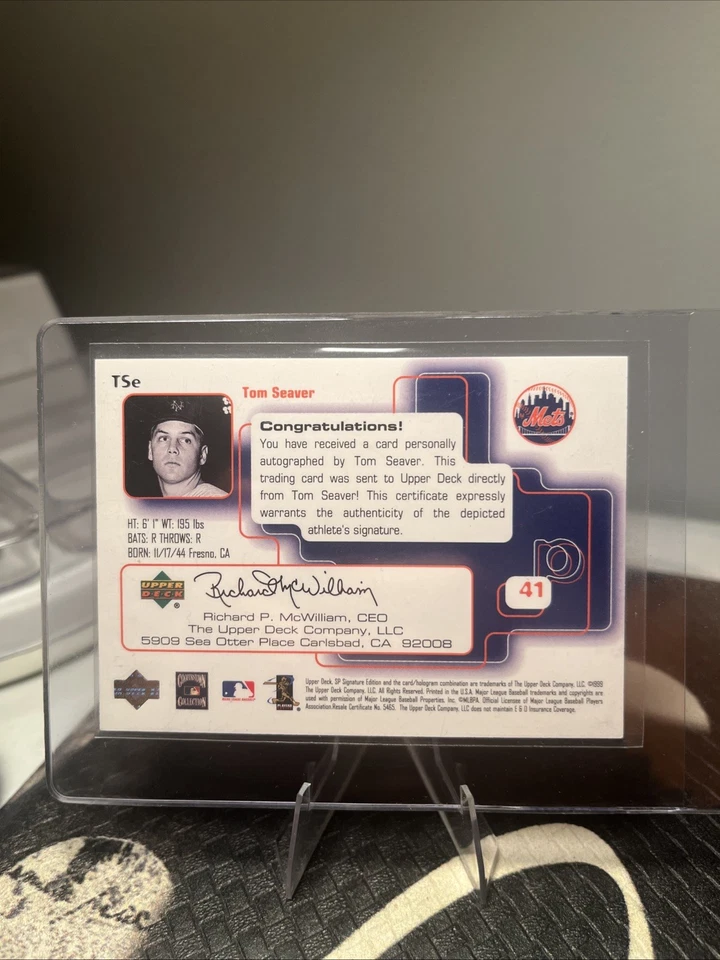 SP Signature Edition 1999 - Autógrafos Tom Seaver #TSE (AU) Foto 2 de 2