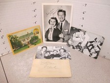 Ozzie & Harriet Ricky Nelson ABC TV show photo 1950s fan club postcard autograph