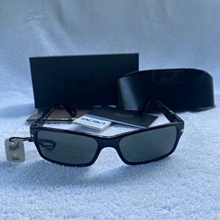 Persol 2747 S Men’s Rectangle Sunglasses Black Frame Gray Polarized