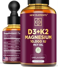 Liquid Vitamin D3 with K2 & Magnesium Glycinate | Vitamin D Drops 10.000 IU...V4