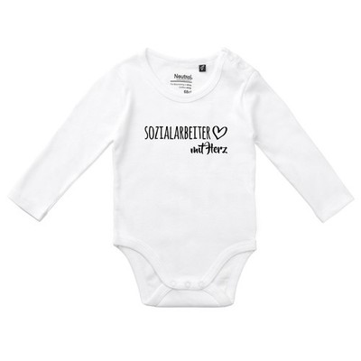 Baby Body Sozialarbeiter mit Herz Geschenkidee Sozialarbeiter Geschenk Präsent M