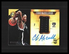 2015-16 Chris McCullough Rookie Patch Auto Gold Standard /199 #206 Brooklyn Nets