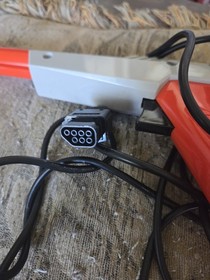 Nintendo NES Zapper Gun Lot of 2 Light Gun Orange w/ 2 Compatible Games