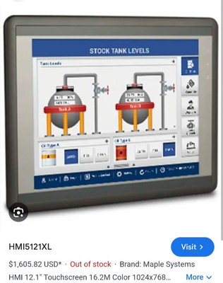 Maple Systems HMI5120XL  12.1'' HMI Touch Screen  24VDC