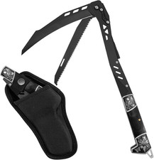 Folding Hand Saw, Stainless Steel Sickle Blade with Safety Lock, Serrated Edge f