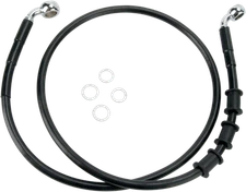 Drag Specialties Extended Stainless Steel Front Brake Line Kit 43 3/4in. Blac...