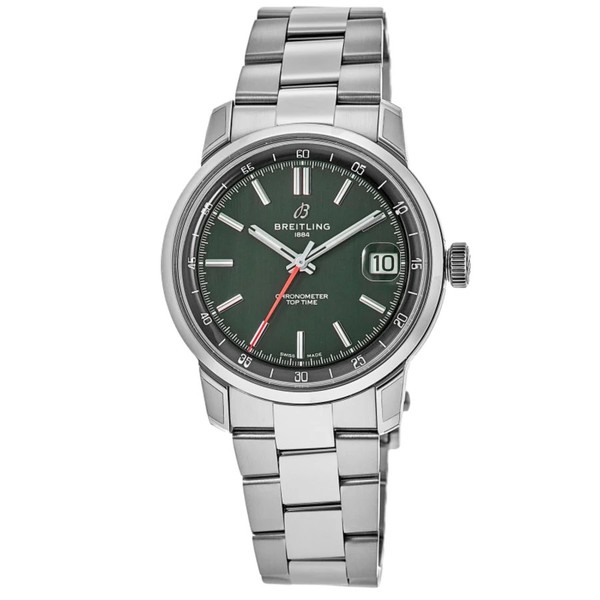 New Breitling Top Time B31 Automatic 38mm Green Dial Men's Watch AB3113171L1A1