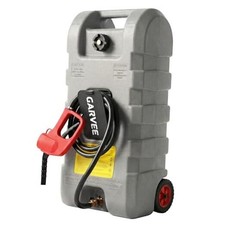 Gas Caddy, Heavy-Duty Gas Can and Fuel Caddy with Manual Fuel 15 Gallon Grey