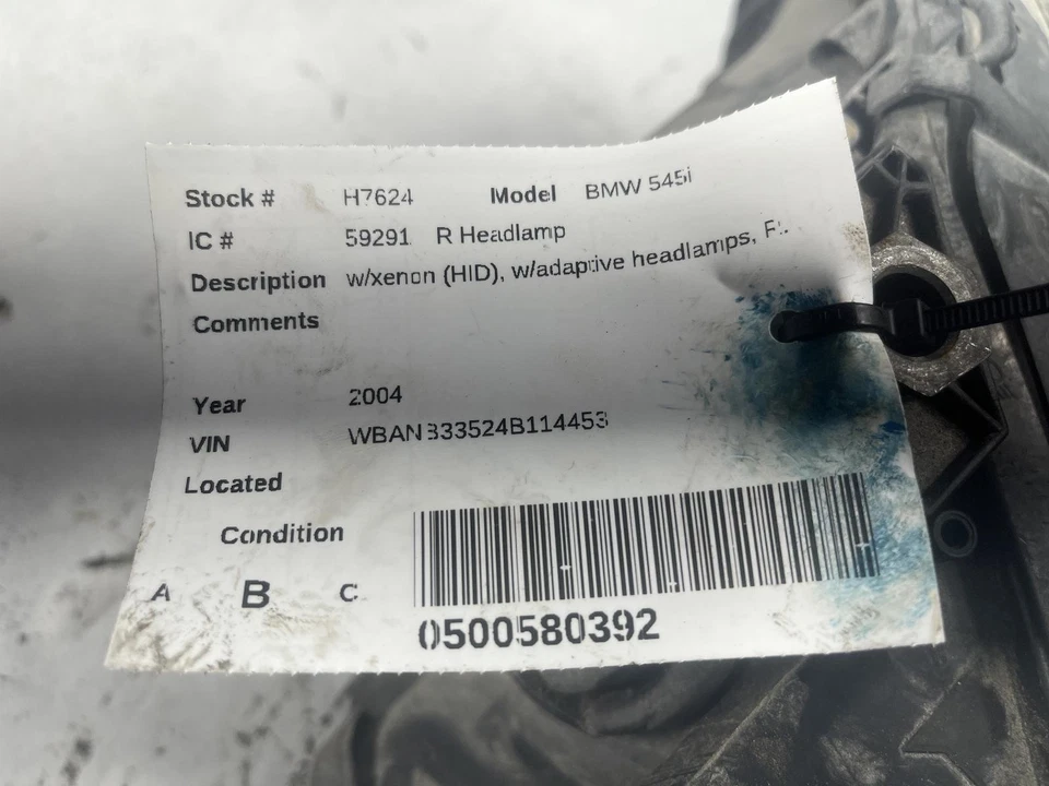 Conjunto de faros derechos usados se adapta a: BMW 545I 2004 con xenón HID con faro adaptativo Foto 3 de 4