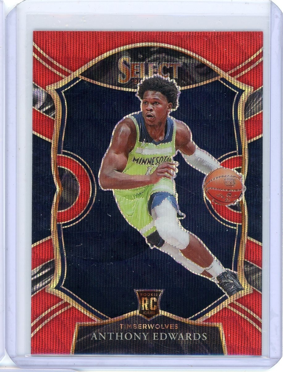 2020 Panini Select Concourse Anthony Edwards Red Wave Prizm RC NICE L@@K!
