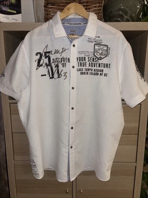 Camp David Herren Hemd Sommerhemd Gr.XL Leinen/Baumwolle