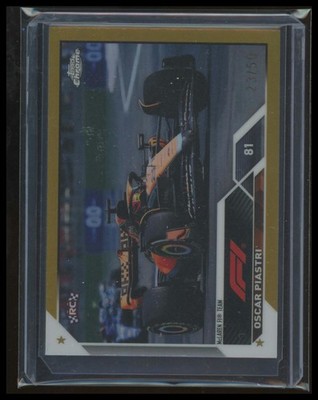 2023 Toppps Chrome Formula 1 F1 Oscar Piastri #113 Gold Refractor /50