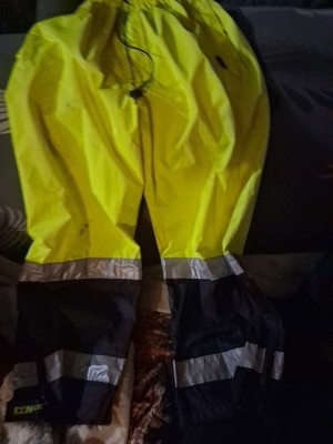 Florecent SAFTEY YELLOW Medium Tin̈gley Brand Rain gear pant