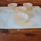 Vtg Fire King Lot of 4 Peach Luster 6 Oz. Ramekins Dessert Custard Bowls