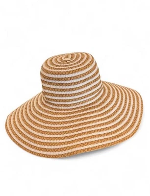 Eric Javits Squishee Packable Straw Sun Hat Tan Beige Wide Brim Bow Accent Women Eric Javits Beige Straw Hats for Women for sale | eBay main image 2