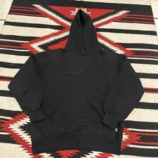 Vintage 90s Russell Athletic Hoodie Vtg Large Black Pullover