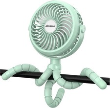 Baby stroller clip-on fan rechargeable portable with 3 speeds