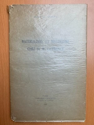 Naturalisme et Mysticisme chez D. H. Lawrence - Saul Colin - 1932 - Photo 1/4