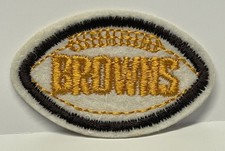 Vtg CLEVELAND BROWNS Football Patch RARE Embroidered Logo 1950s Hat Jacket