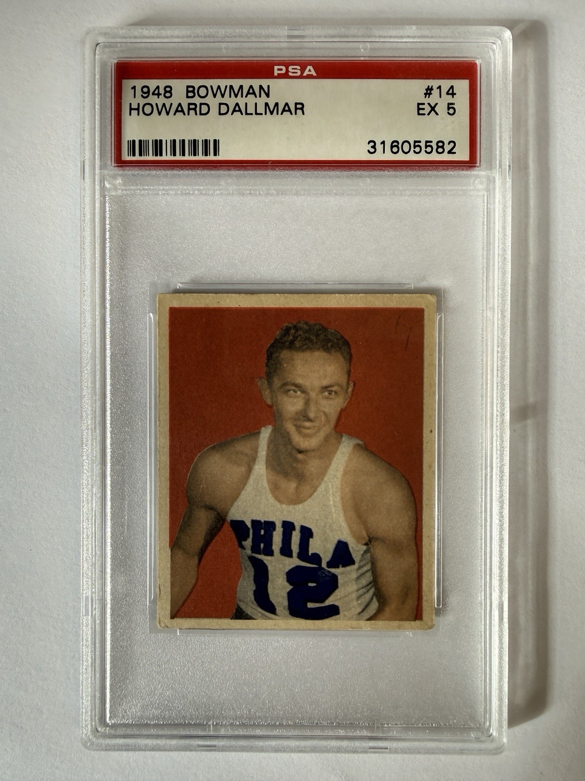 HOWARD DALLMAR PSA 5 1948 BOWMAN BASKETBALL #14 ROOKIE RC Philadelphia Warriors