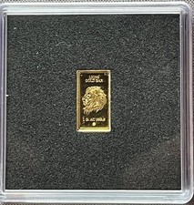 Gambia, 2024, Lion's Gold Bar, 1 g, 999.9 Gold, in Originalkapsel mit Zertifikat
