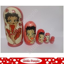 Russian Doll Wooden Matryoshka Babushka - Cartoon - Betty Boo Set
