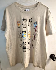 Buey Tan T-shirt Women's Size 2XL Short Sleeve Crew Neck Graphic Print