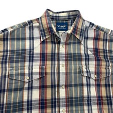 Wrangler Vintage 80s 90s Pearl Snap Shirt Men's Large Long Sleeved Plaid