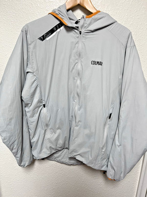 Colmar Jacket Men's Size 50 Large Grey Insulated Hooded Outdoor Packable Light