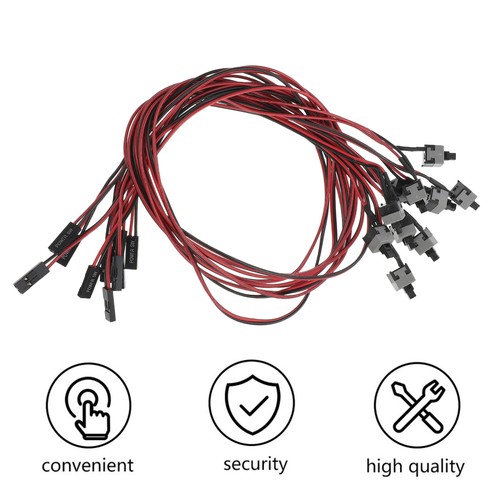 10 PCS Tastekabel Mit Einschalten Netzkabel Neu Starten Ein-Aus-Neustart-Taste - 第 7/12 張圖片
