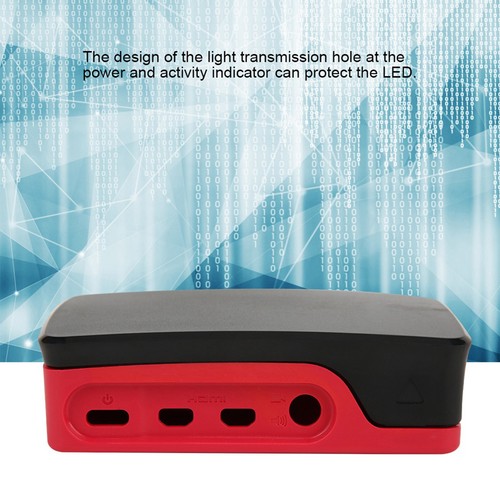 (Black Red)ABS Case Protective Shell Snap In Slot Hole Corrosion Resistance For - Afbeelding 3 van 22