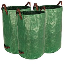Gardzen 3-Pack 32 Gallon Garden Bag - Reuseable Heavy Duty Gardening Bags, La...