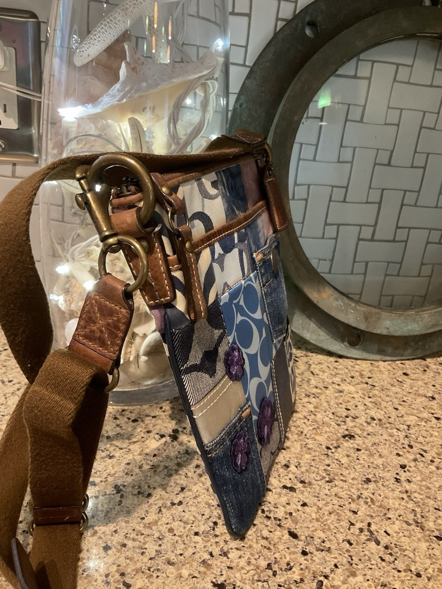 COACH Vintage DENIM Patchwork Crossbody Bag LIMITED EDITION 10818