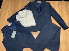 Kommunionanzug, Anzug  Jungen Gr. 134 / 140 dunkelblau, H&M, Set