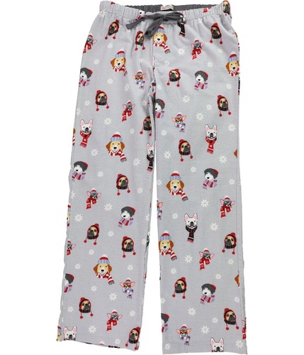 P.J. Salvage Womens Dogs In Beanies Pajama Lounge Pants, Grey, Medium