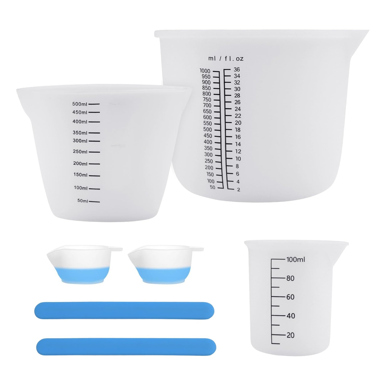 Kit Miscelazione Resina Silicone 1000ml 500ml 100ml - Riutilizzabile