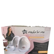 Tommee Tippee Made for Me In-Bra Wearable Breast Pump Set, 2 Pumps, White