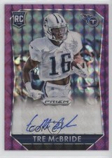 2015 Panini Prizm Rookie Signatures Violet Mosaic 18/50 Tre McBride Auto 0m0