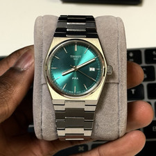 Tissot PRX Quartz 40mm Green Dial Silver Stai...