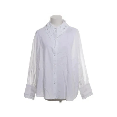 Zara, chemise, taille : XL, blanc, coton, unicolore, femmes #B16 - Photo 1/4