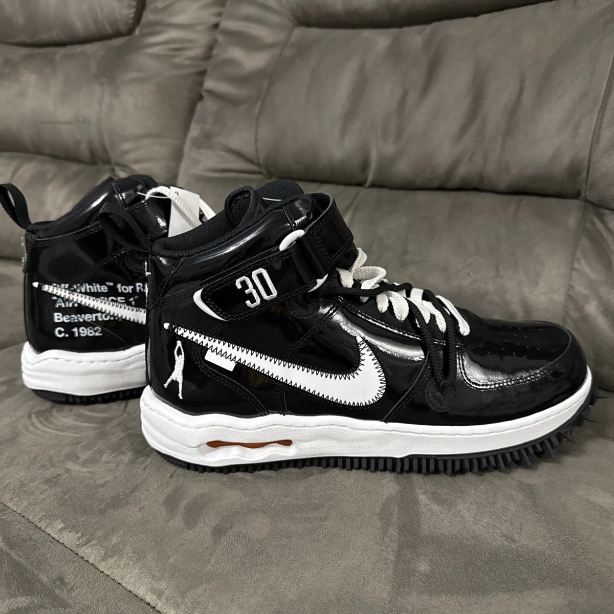 Off-White Air Force 1 Mid Black for sale - eBay