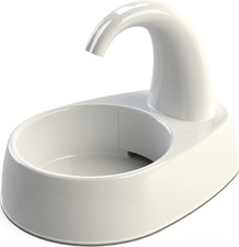 Fontana Curva per Cani E Gatti, Dispenser Automatico D'Acqua Da 2,4 L, Ciotola p