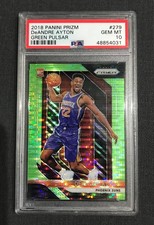 2018-19 PANINI PRIZM #279 DEANDRE AYTON GREEN PULSAR ROOKIE #/25 PSA 10 SUNS RC