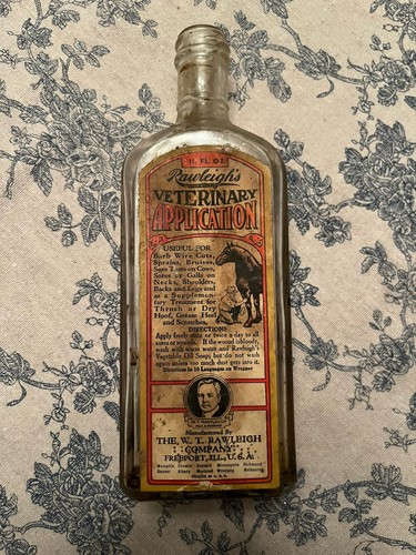 Vintage Paper Label Rawleigh’s Liniment Internal Medicine Bottle | eBay