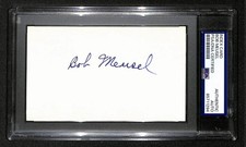 Bob Meusel Signed/Autographed 3x5 Index Card PSA/DNA Yankees BA203996