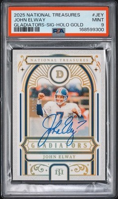 2025 Panini National Treasures - Gladiators John Elway #G-JEY Holo Gold...