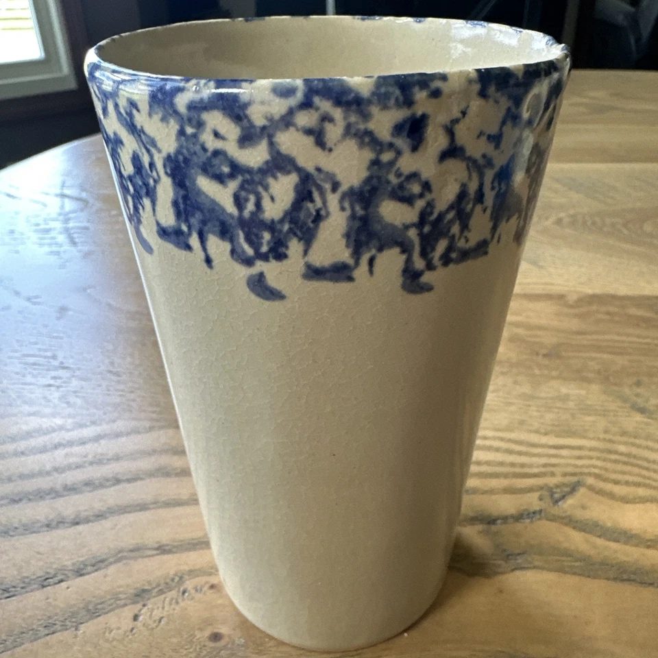 Vaso de gres Robinson-Ransbottom Pottery 16 oz Roseville, Ohio vintage  Foto 4 de 4