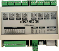NEW 8 port DMXking eDMX8 DIN MAX ArtNet/sACN via Ethernet DMX 512